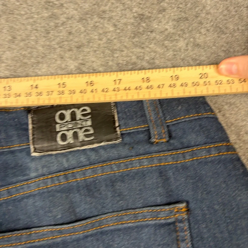 Y2K One Point One Denim Shorts‎ Mens 38 Blue Jean Jorts Streetwear Skater Casual